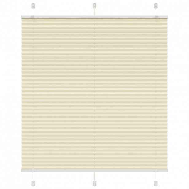 vidaXL Plisovaná roleta krémová 115x150 cm Šířka látky 114,4 cm