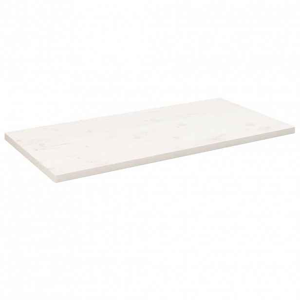 vidaXL Stolní deska bílá 110x60x2,5 cm masivní borovice obdélníková