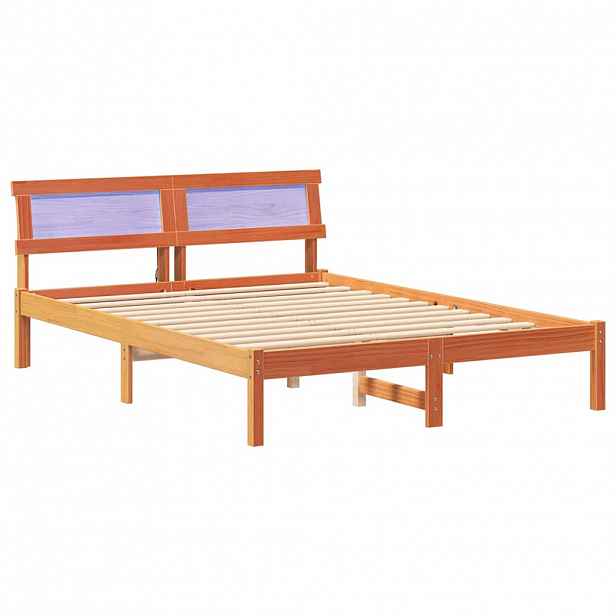 vidaXL Rám postele Voskově hnědá 120 x 190 cm Masivní borové dřevo