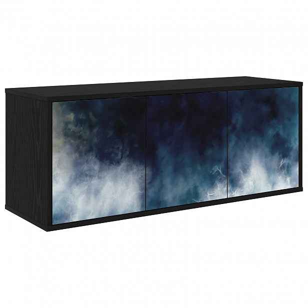 vidaXL Nástěnná TV skříň RAALTE 102 x 33 x 40 cm Černý dub