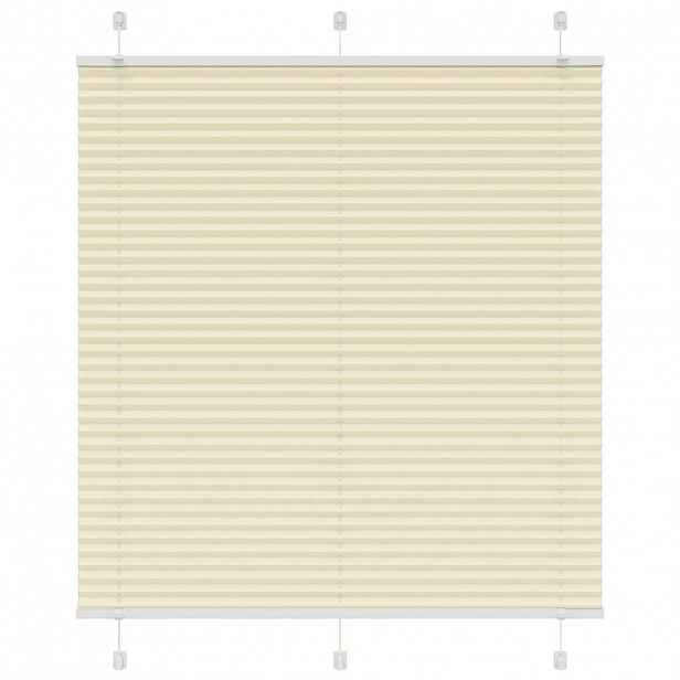 vidaXL Plisovaná roleta krémová 120x150 cm Šířka látky 119,4 cm
