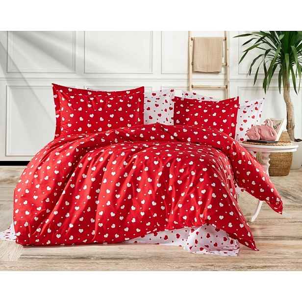 Povlečení srdce Valentýna SoftSleep 100 % bavlna renforcé 200 x 200 Turecko