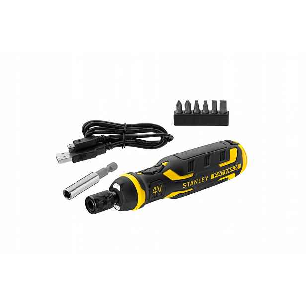 Akumulátorový šroubovák Stanley Fatmax 4V 1,5Ah s bity, Led a Usb nabíječkou