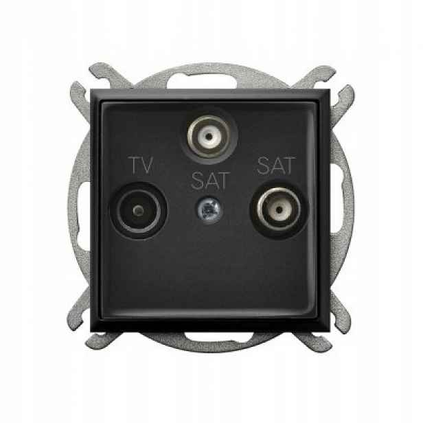 Aria Rtv-sat zásuvka se dvěma Sat výstupy černá GPA-U2S/m/33 Ospel