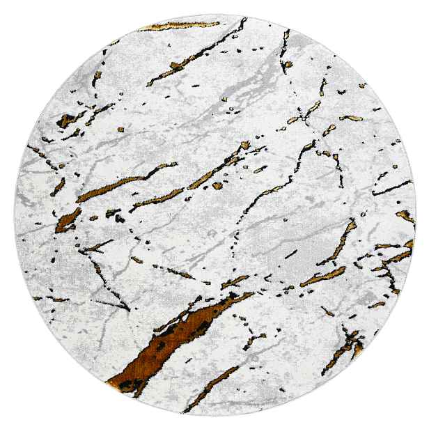 Kusový koberec Allure 1963 white/gold kruh, 150x150 (průměr) kruh, bílá, kancelář, Dywany Łuszczów