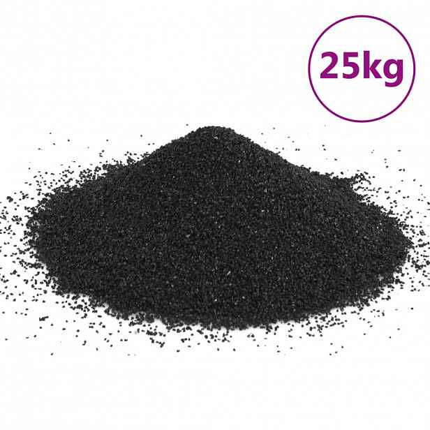 vidaXL Akvarijní písek 25 kg černý 0,2–2 mm