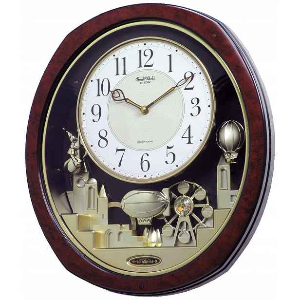 Elegantní Nástěnné Hodiny Rhythm Melodie Kyvadlo Senzor 4MH850WU23