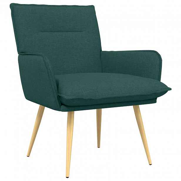vidaXL křeslo Tmavě zelená Textil