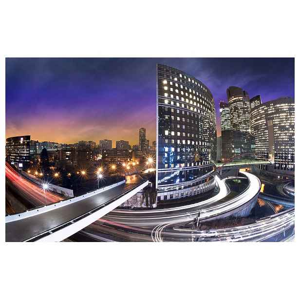 Fototapeta flizelina Noční město krajina městská architektura 350x250 lepidlo