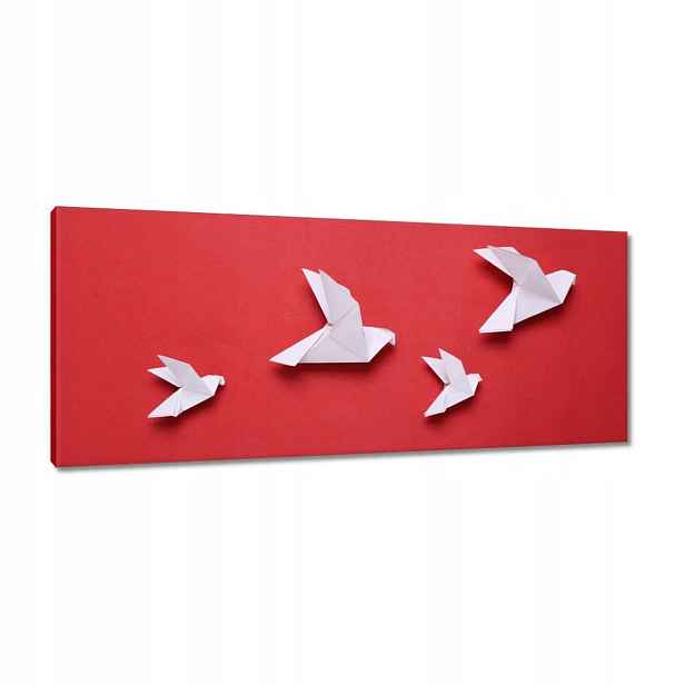 Papírové obrazy 100x40 Origami holubi