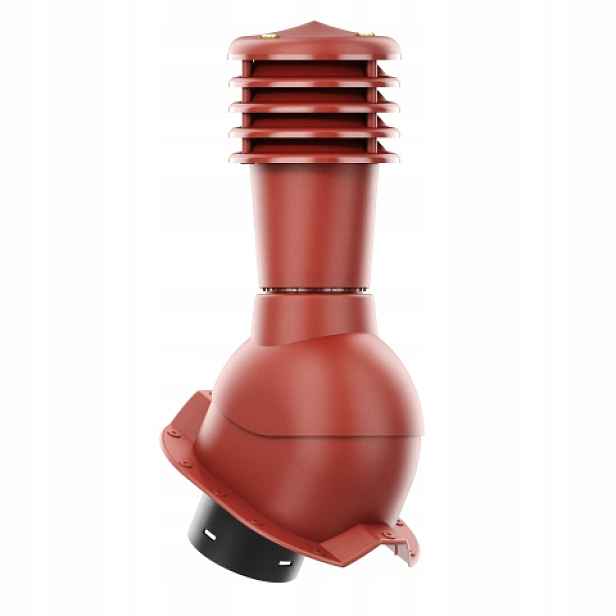 Větrací komín Smartline profil T35 fi 125 mm, nezateplený, červený