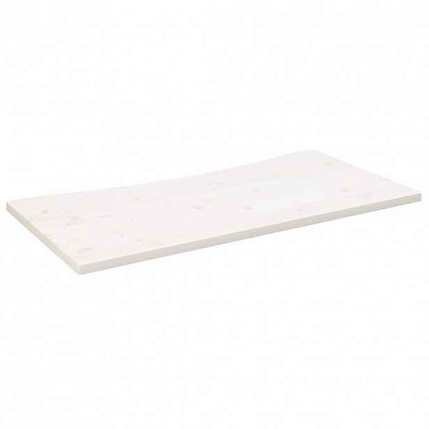 vidaXL Deska psacího stolu bílá 100 x 50 x 2,5 cm masivní borové dřevo