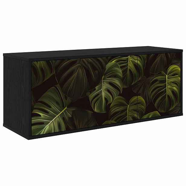 vidaXL Nástěnná TV skříň ELBURG 102 x 33 x 40 cm Černý dub