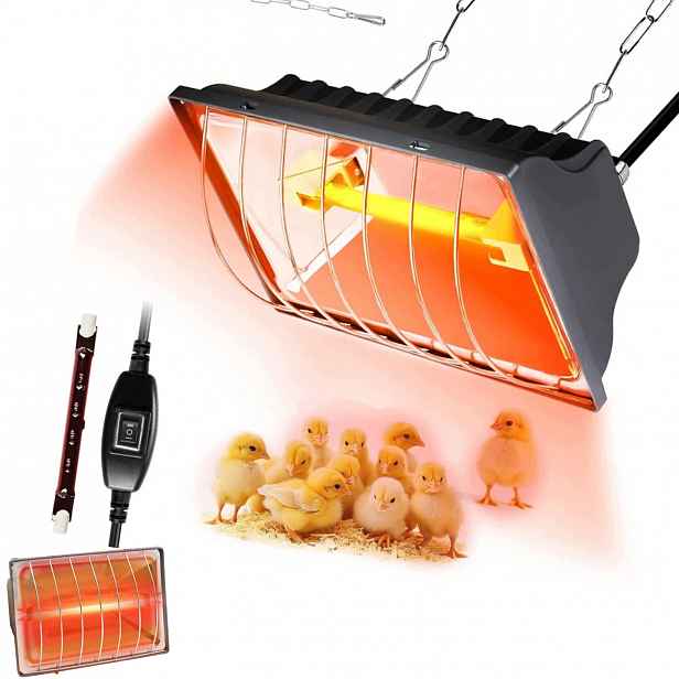 Topná Lampa Umělá Kvočna S Ochrannou Síťkou Pro Drůbež, Plazy