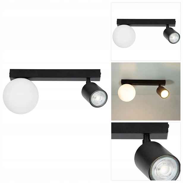 Černý stropní reflektor Tavira s pohyblivým světelným zdrojem Sigma Lighting