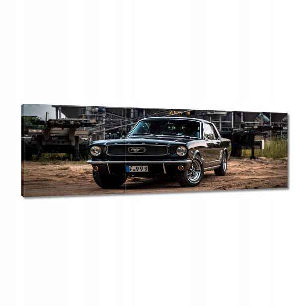 Obrazy 120x40 Černý Ford mustang Auto