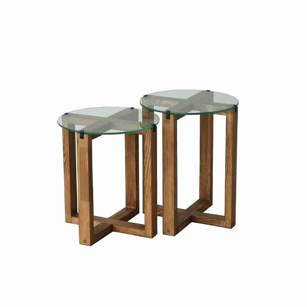 Sada odkládacích stolků Amalfi Walnut, 2 ks