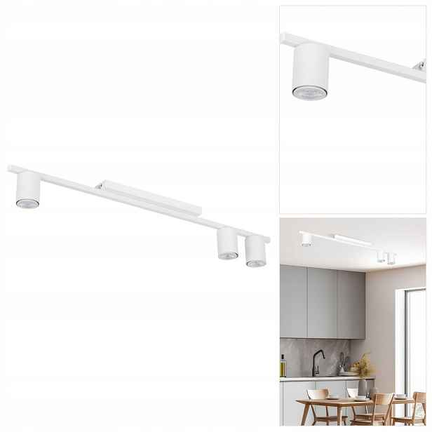 Stropní svítidlo Logan bílá, tři světelné body v pracovně Tk Lighting