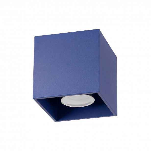 Stropní Svítidlo Quad 1 ultramarínová Stropní svítidlo čtvercová modrá 10x10 Sollux