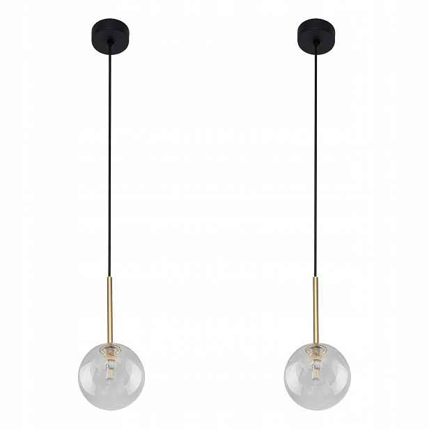 Tk Lighting Sada 2x Závěsná lampa Nilos Black/gold 5941