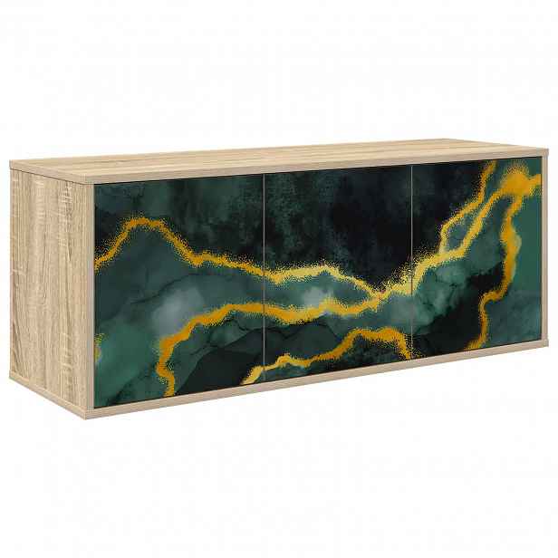 vidaXL Nástěnná TV skříň WIJHE 102 x 33 x 40 cm Dub sonoma