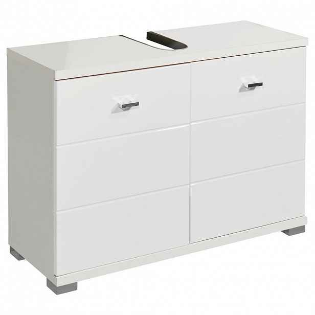 Xora SKŘÍŇKA POD UMYVADLO, vysoce lesklá bílá, bílá, 80/57/31 cm
