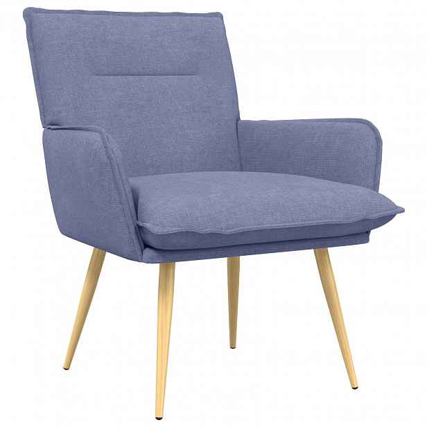 vidaXL křeslo Modrá džínovina Textil