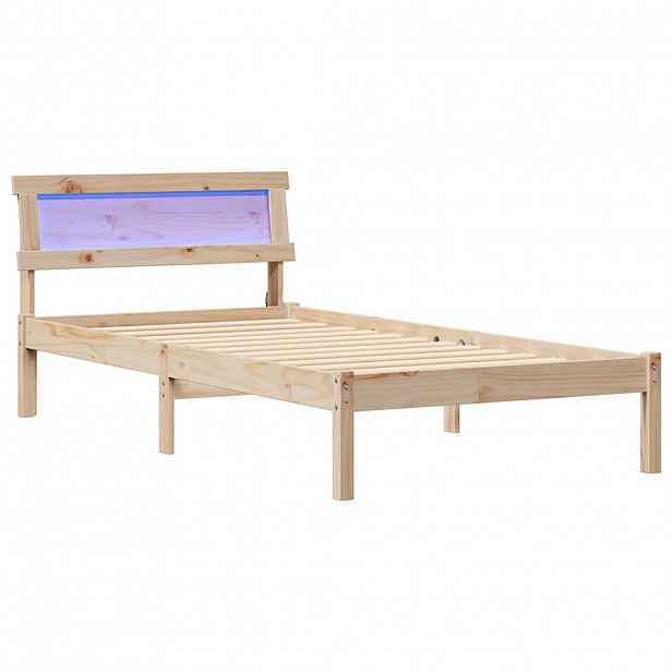 vidaXL Rám postele s čelo Hnědá 90 x 200 cm Masivní borové dřevo