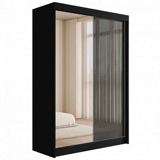 ALTDECOR ŠATNÍ SKŘÍŇ VESLI – 120 cm – černá|šedá