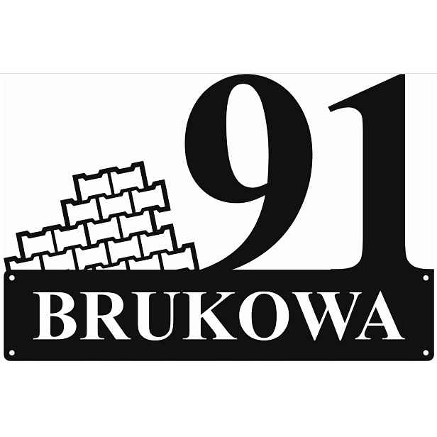 Číslo Na Dům 60 cm Tabule Adresa Ocel 2 mm Grafika 50
