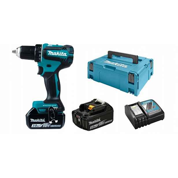 Makita DDF485RFJ Aku Vrtačka 18V 2x3.0Ah