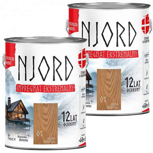 Njord Extrémní Impregnace Na Dřevo 10L Borovice Set 2x5L