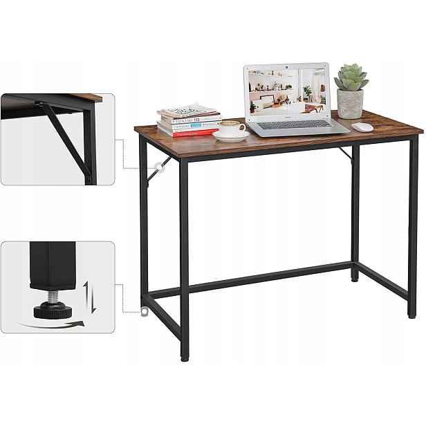 Rohový rustikální počítačový stůl 100 cm Loft