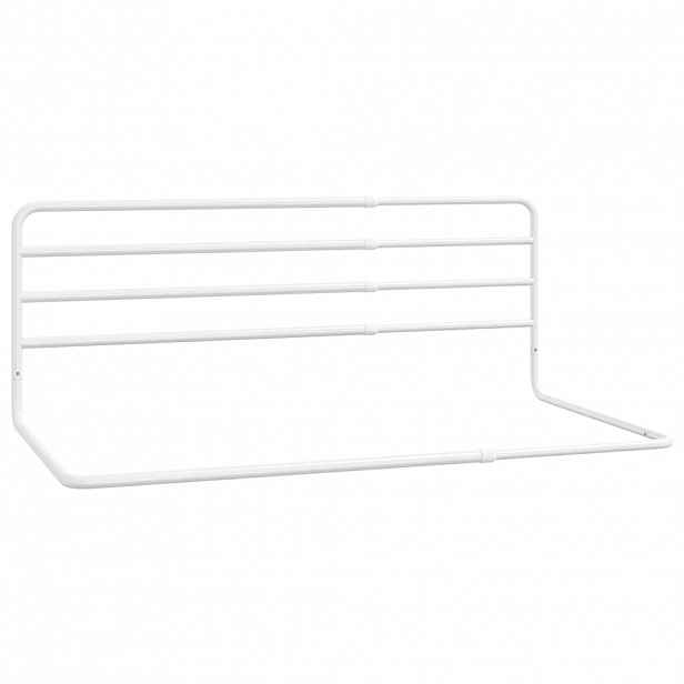 vidaXL Dětská zábrana k postýlce bílá (76–137) x 55 cm železo