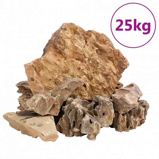 vidaXL Dračí kameny 25 kg hnědé 5–30 cm