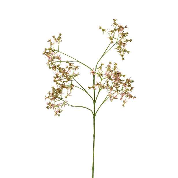 Zelená dekorační květina s jemnými růžovými kvítky - 64cm Parlane