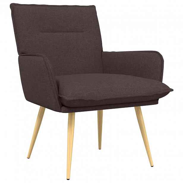 vidaXL křeslo Tmavě hnědá Textil