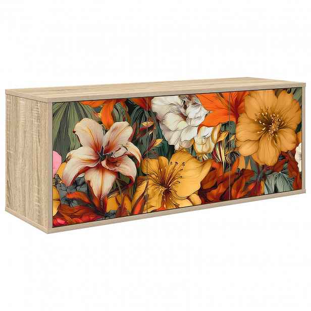 vidaXL Nástěnná TV skříň GENNEP 102 x 33 x 40 cm Dub sonoma