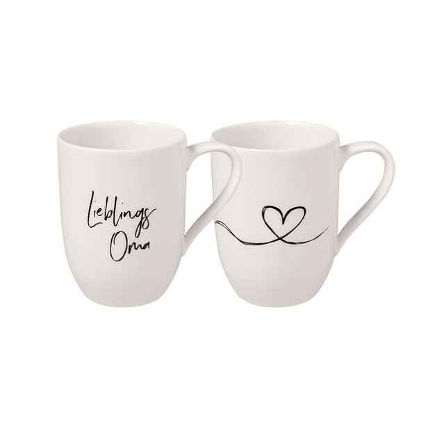 Villeroy & Boch Sada dvou hrnků Statement "Lieblings Oma", 0,34 l 10-1621-8410