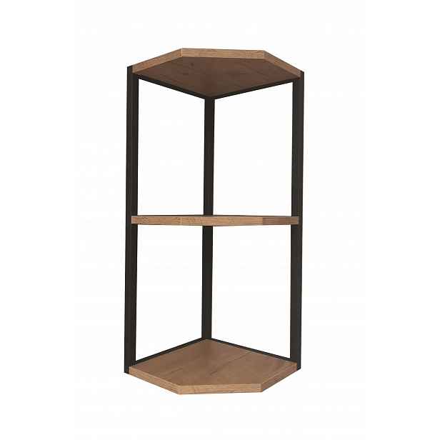 Závěsná nástěnná Rohová Police Loft 72x30x30 cm Závěsná Dubová varianta Alu Cube