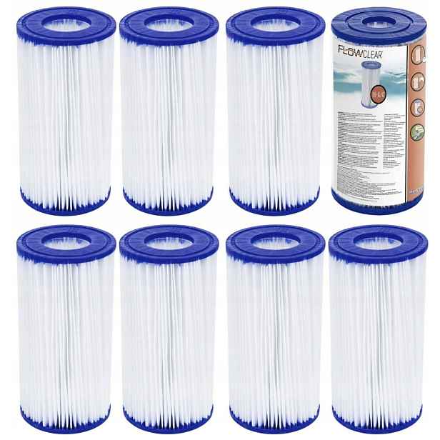 8 x Filtry bazénové čerpadla Filtrační vložky Bestway III 58012