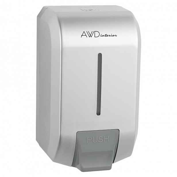 Nástěnný dávkovač mýdla 1200 ml, plast ABS, stříbrný, AWD INTERIOR 2106