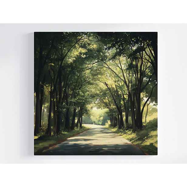 Obraz Na Plátně Canvas Krajina Příroda Stromy Aleje Cesta Slunce Léto 50x50