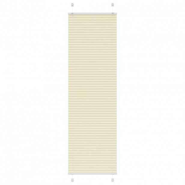 vidaXL Plisovaná roleta krémová 65x200 cm Šířka látky 64,4cm Polyester