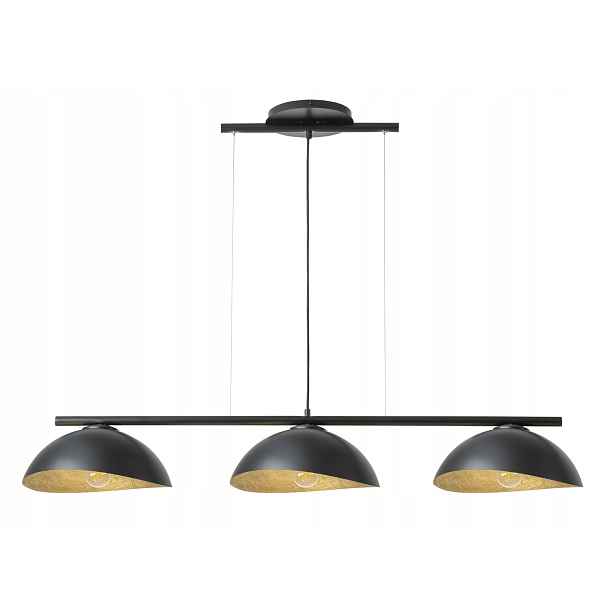 Závěsná lampa Sigma Lighting Solar 3xE27 Černá-Zlatá Design
