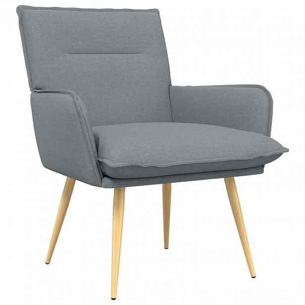 vidaXL křeslo Světle šedá Textil