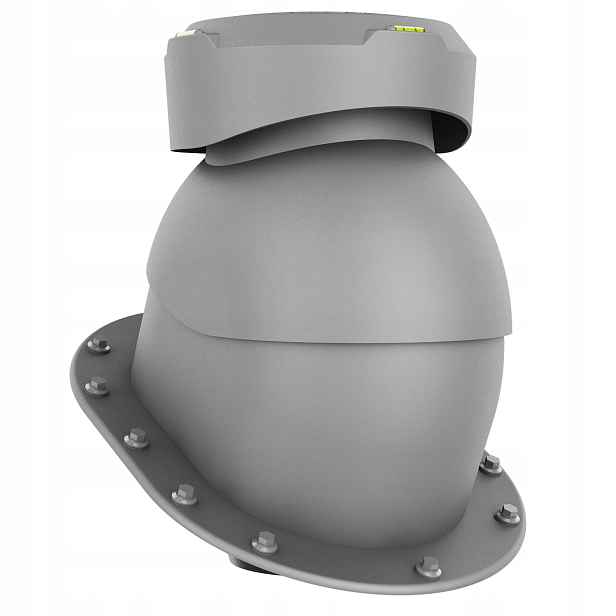 Krbový kanalizační ventilátor 110 Ploché Pokrytí Grafit Metalic 9007