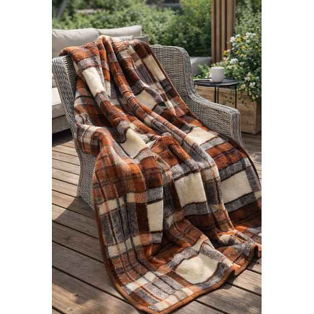 Merino Wool Merynos vlněný přehoz na postel 200/200 cm Woolmark