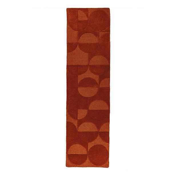 Ručně tkaný vlněný běhoun v terakotové barvě 60x230 cm Gigi – Flair Rugs