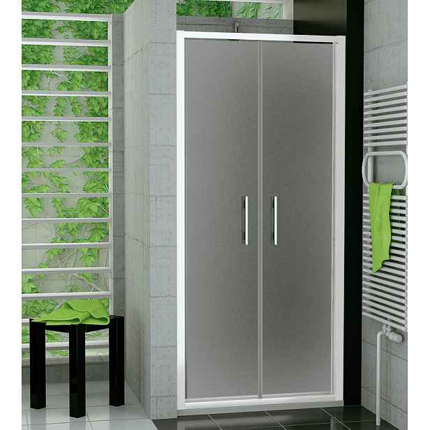 SanSwiss TOPP2 0750 04 22 Dvoukřídlé dveře 75 cm, bílá/durlux